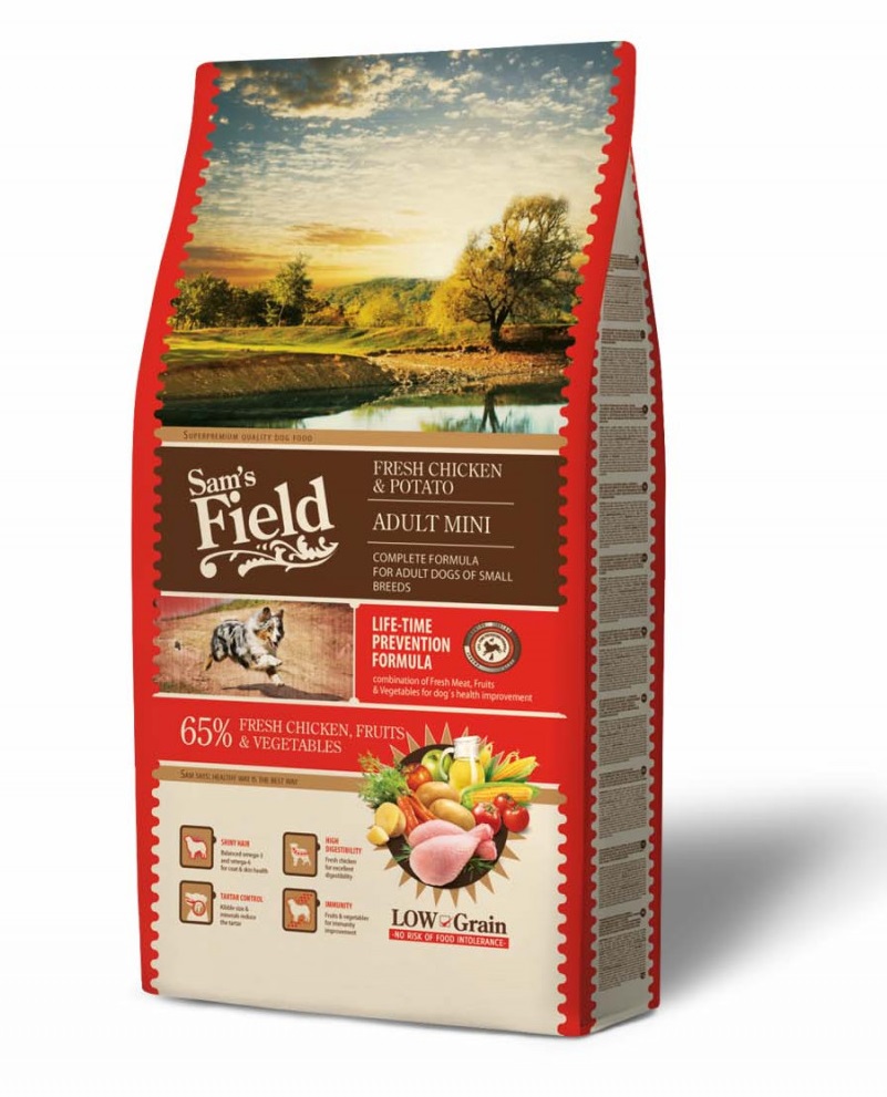 Sam's Field Low Grain Adult Mini Chicken & Potato 8kg