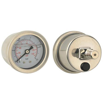 Manometer glycerín 42 mm zadné PT1 / 8 "0-150psi 0-10bar