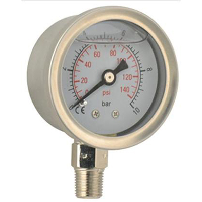 Manometer glycerín 62 mm panel PT 1/4 "0-150psi 0-10 bar