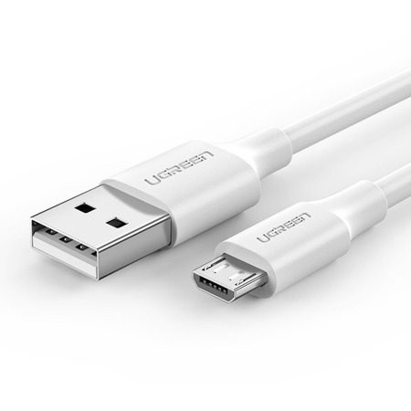 Micro USB kábel UGREEN QC 3.0 2.4A 1.5m (biely)