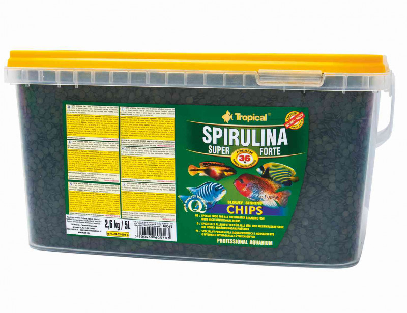 TROPICAL- SpirulinaForteChips 36% 5L/2,6kg