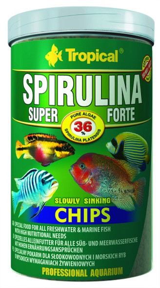 TROPICAL- SpirulinaForteChips 36% 1L/520g - Kliknutím na obrázok zatvorte -