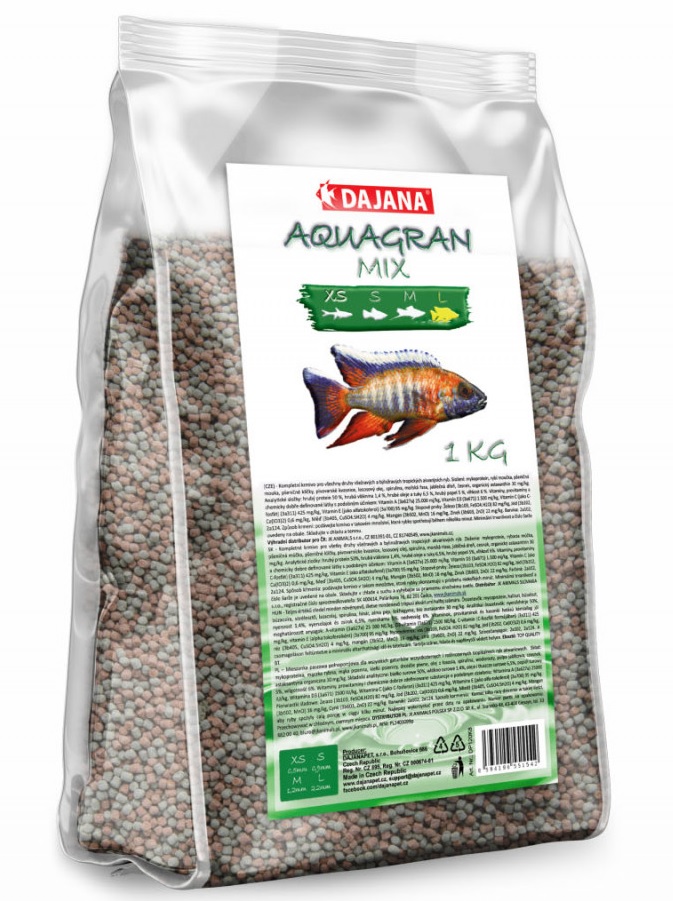 Dajana Aquagran mix granulované krmivo L 1 kg - Kliknutím na obrázok zatvorte -