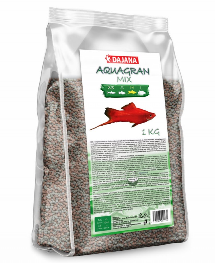 Dajana Aquagran granulované krmivo M 1 kg - Kliknutím na obrázok zatvorte -