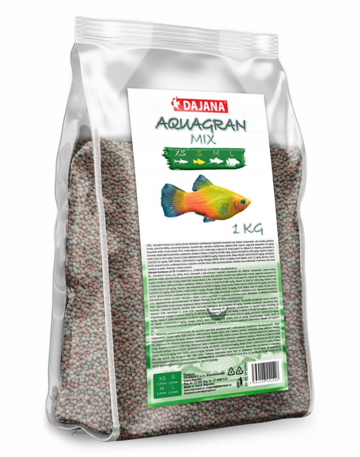 Dajana Aquagran granulované krmivo M 1 kg - Kliknutím na obrázok zatvorte -