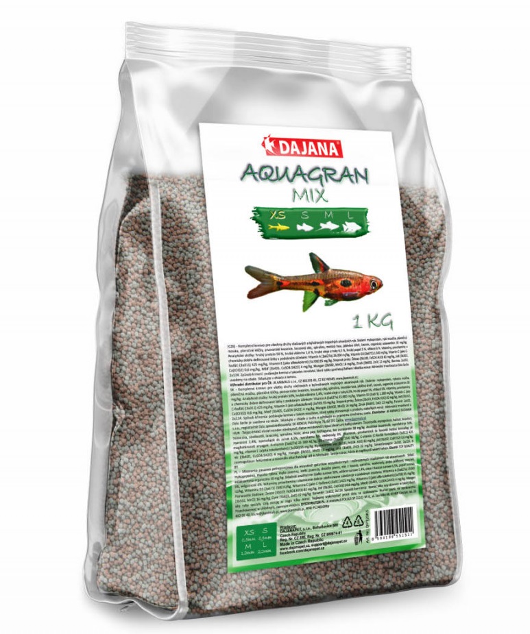 Dajana Aquagran mix granulované krmivo XS 1 kg