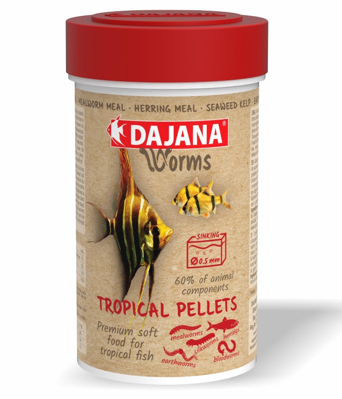 Dajana Worms Tropical pellets 100 ml - Kliknutím na obrázok zatvorte -