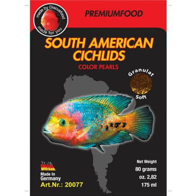 Discusfood South American cichlid color pearls 80g