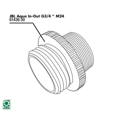 JBL Aqua In-Out Metall Adapter G3/4 M24