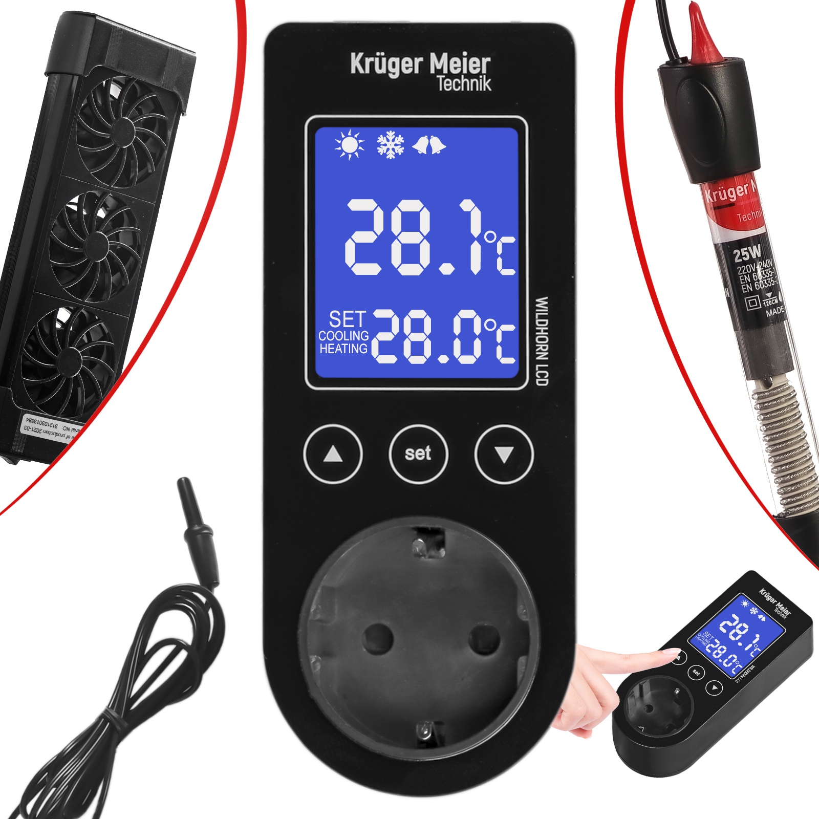 Kruger Meier Wildhorn LCD - termostat - Kliknutím na obrázok zatvorte -