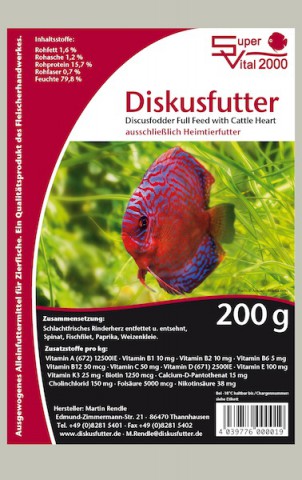 Rendles SV 2000 Discus Fodder Full Feed 500g - Kliknutím na obrázok zatvorte -