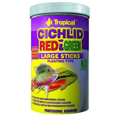 TROPICAL-Cichl.Red&GreenLargeSticks 1000ml/300g - Kliknutím na obrázok zatvorte -