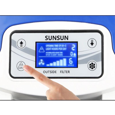 SunSun HW-3000 LCD vonkajší filter do 1500l s UVC - Kliknutím na obrázok zatvorte -