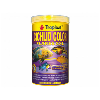 TROPICAL-Cichlid colour flake 1000ml/160g XXL - Kliknutím na obrázok zatvorte -