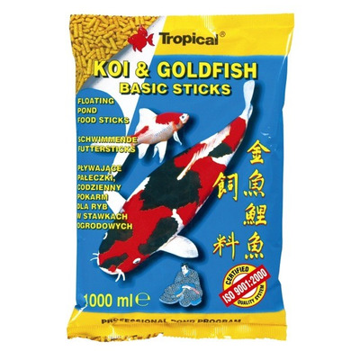 TROPICAL-POND Koi gold.basic sticks 1L/90g sáčok - Kliknutím na obrázok zatvorte -